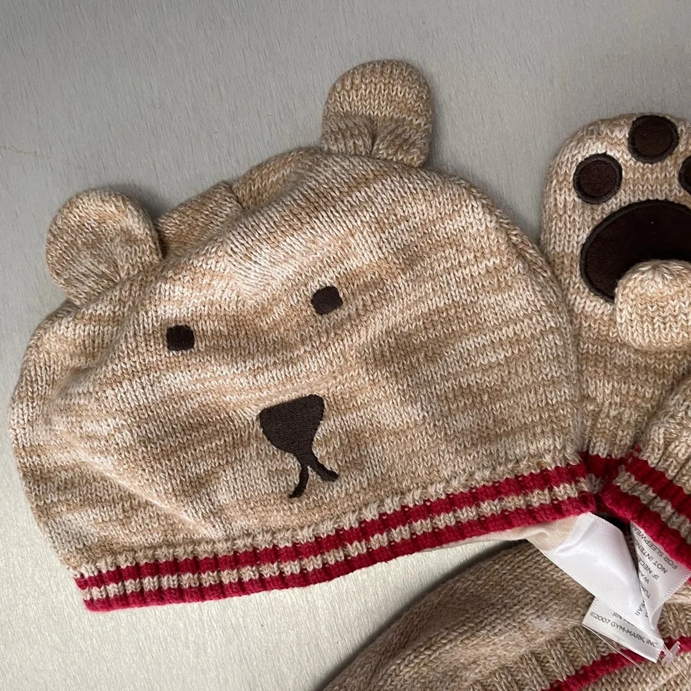 Gymboree 3 piece boys Bear sweater set 6-12 months NWOT